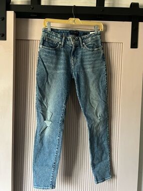 Lolita Men's Slim Straight Blue Distressed Jeans